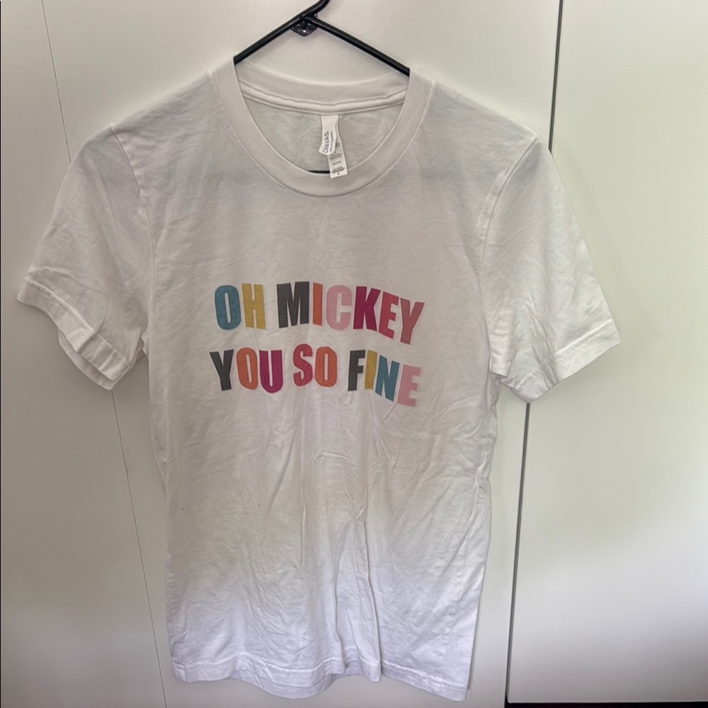 Bella Canvas White and Blue Short Sleeve Tee